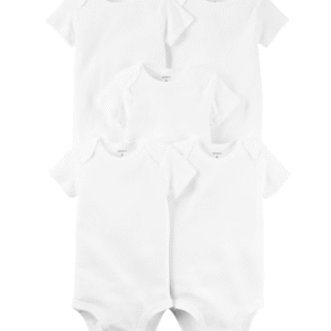 Kit 10 Body Manga Curta Básico Carter's - Branco