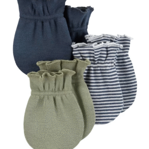 Kit luva bebê 6 pares listrado azul | Carter's