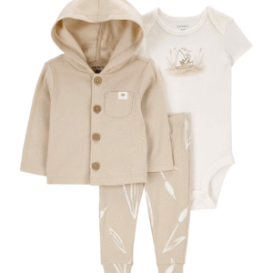 Conjunto longo de moletom bebê 3 peças love you more multicor | Carter's